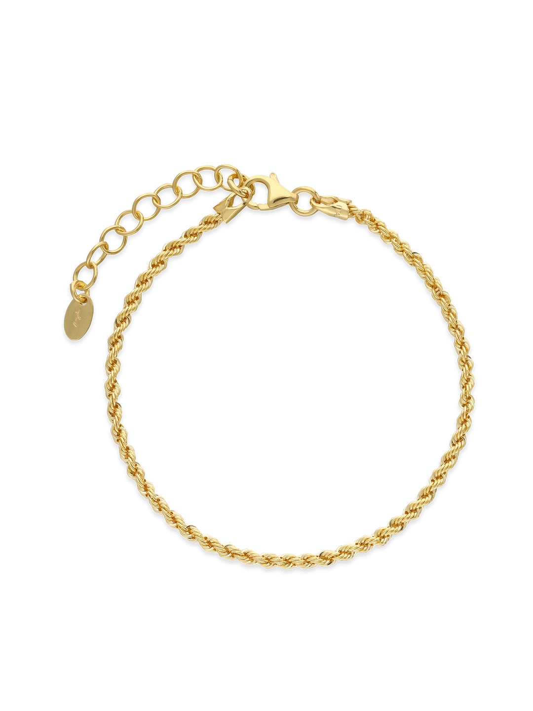 Pulseira de corrente torcida banhada a ouro