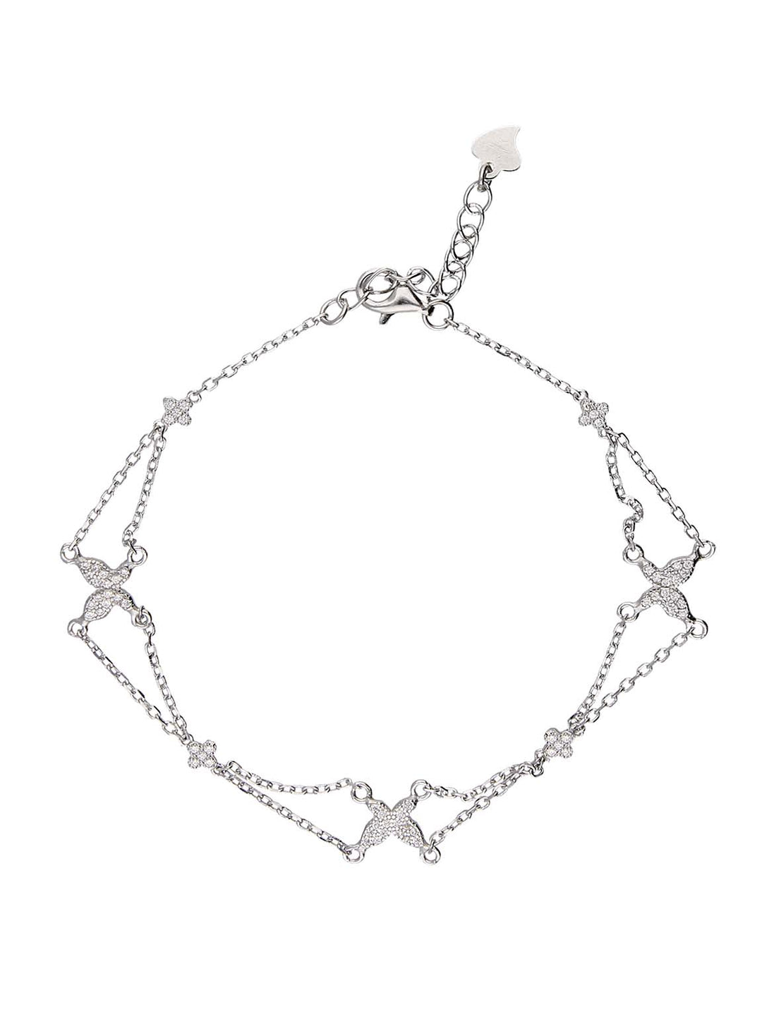Pulseira delicada em prata 925 com zircónia