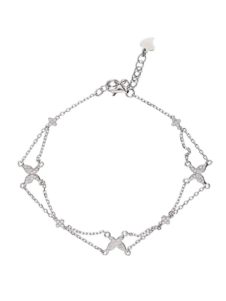 Pulseira delicada em prata 925 com zircónia