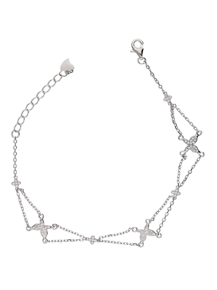 Pulseira delicada em prata 925 com zircónia