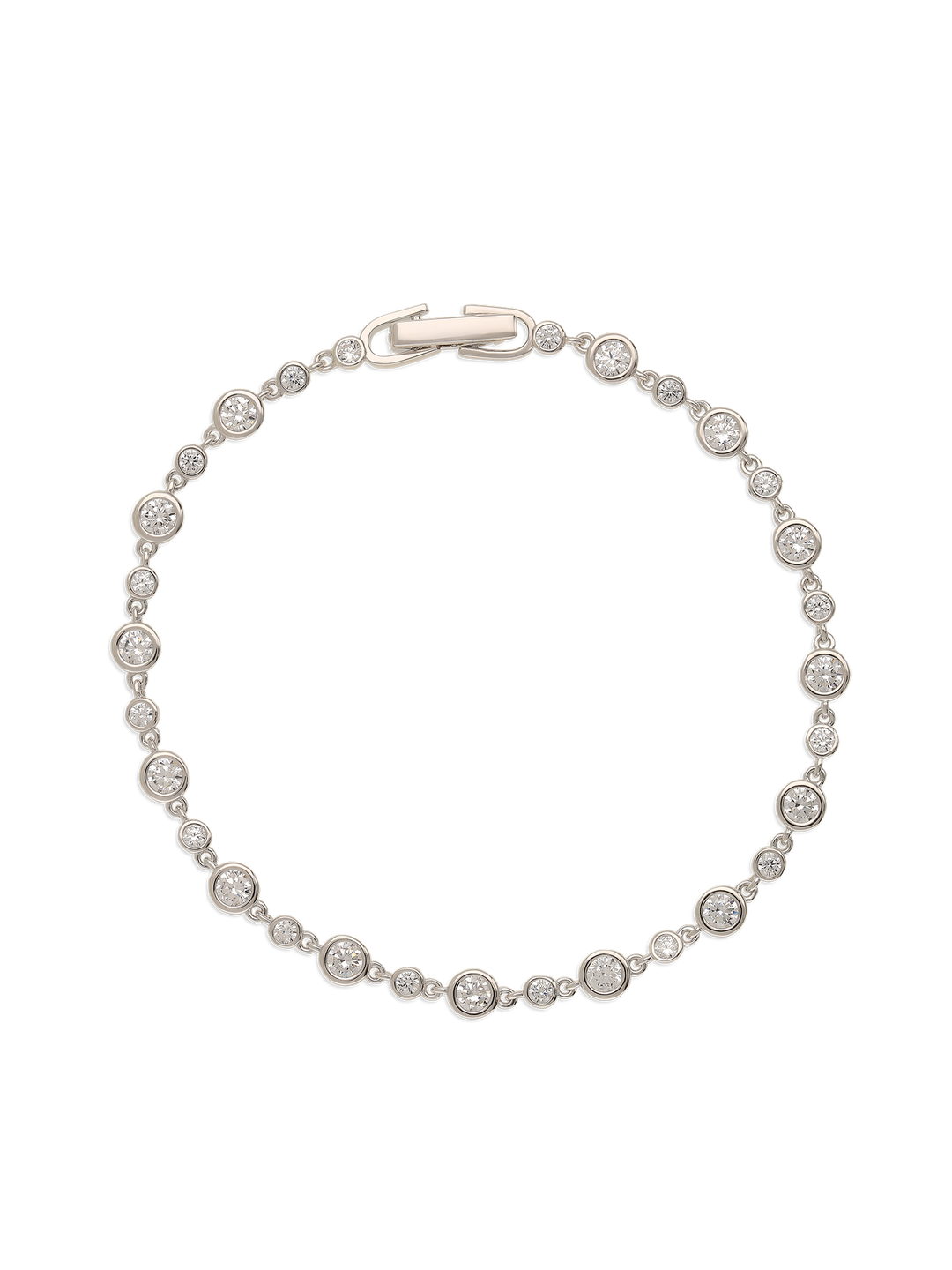 Pulseira de ténis em prata 925 com zircónia