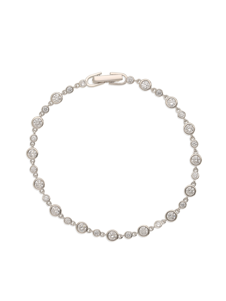 Pulseira de ténis em prata 925 com zircónia