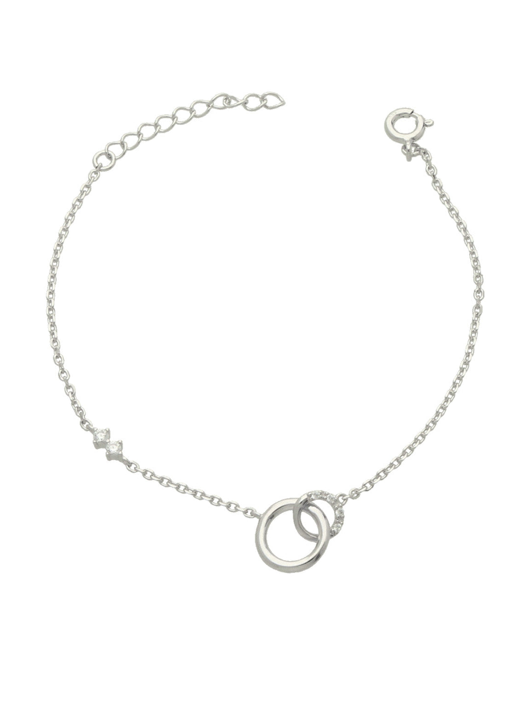 Pulseira delicada em prata 925 com zircónias