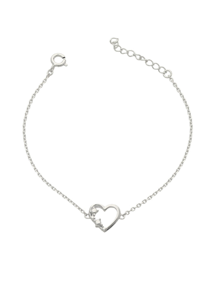Pulseira delicada em prata 925 com zircônia