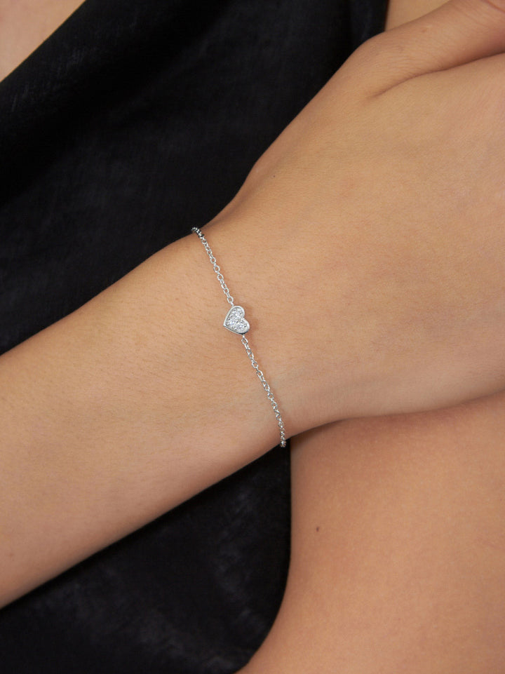 Pulseira delicada em prata 925 com zircónia