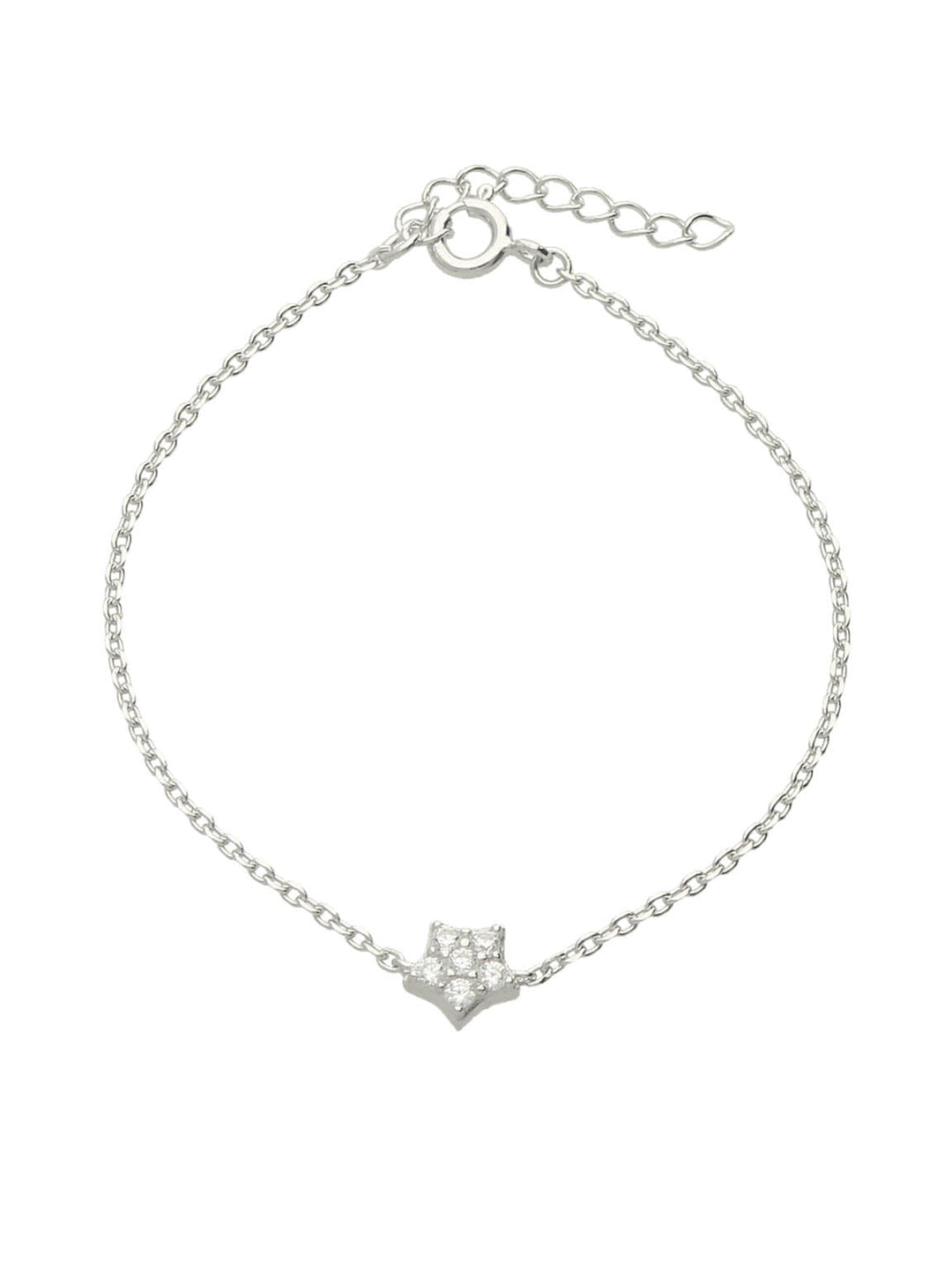 Pulseira delicada em prata 925 com zircónia