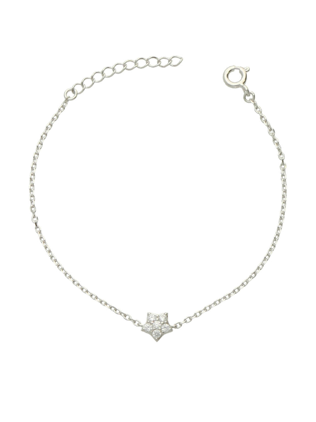 Pulseira delicada em prata 925 com zircónia
