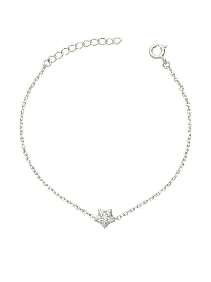 Pulseira delicada em prata 925 com zircónia