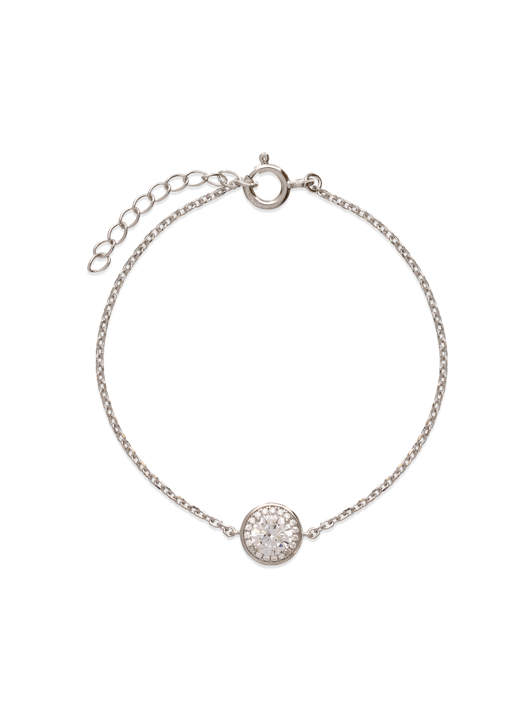 Pulseira delicada em prata 925 com zircónia
