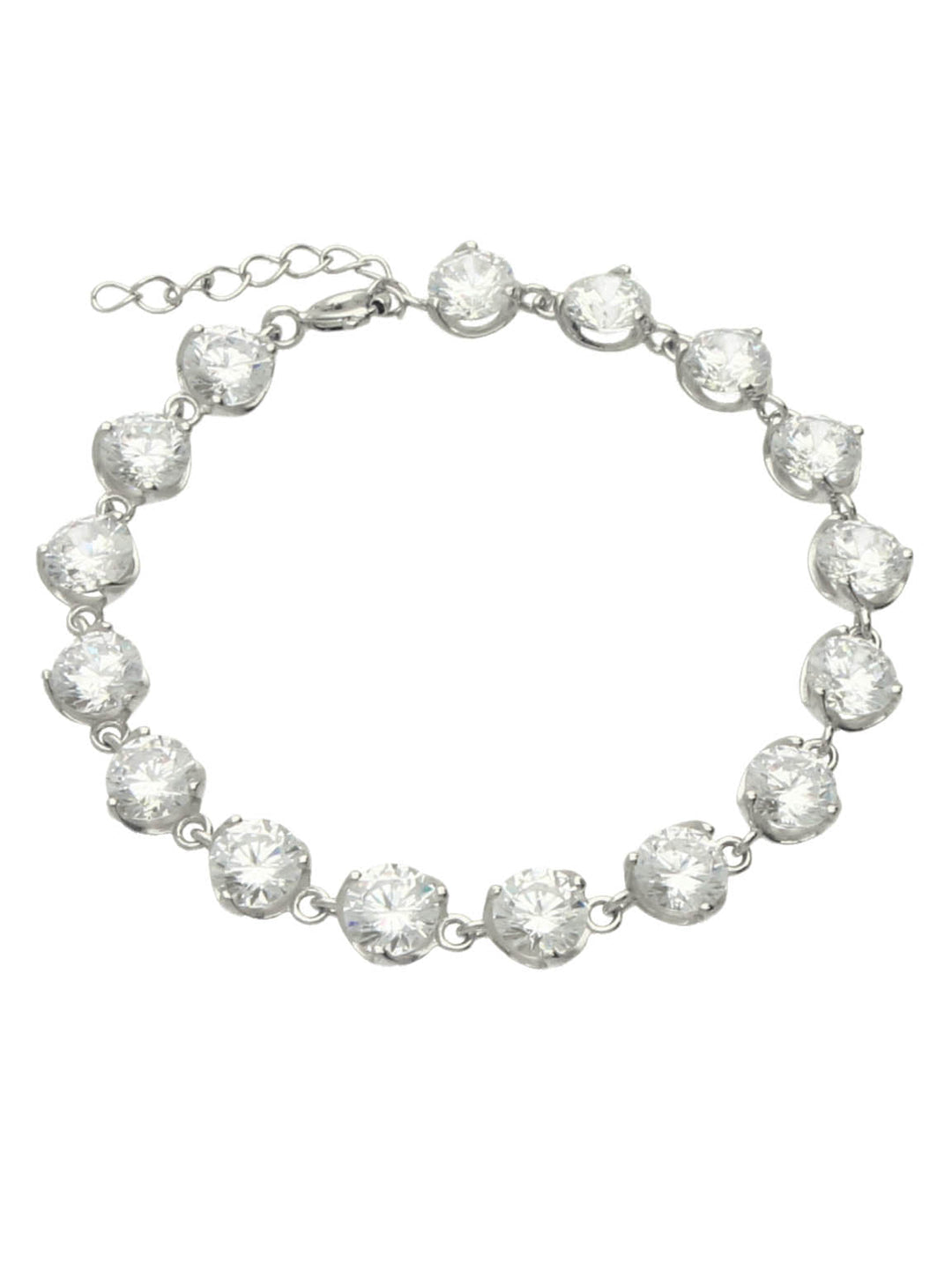 Pulseira em prata 925 com zircónia