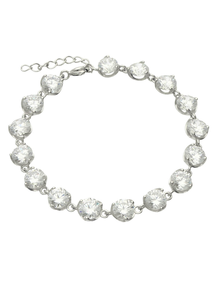 Pulseira em prata 925 com zircónia