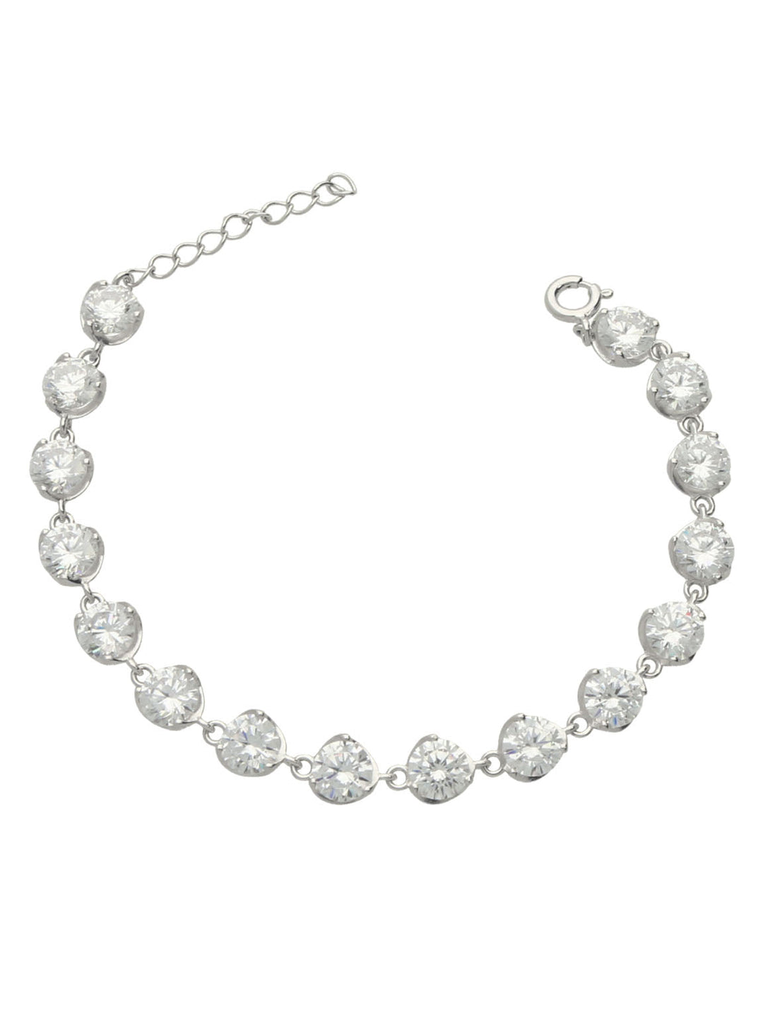 Pulseira em prata 925 com zircónia
