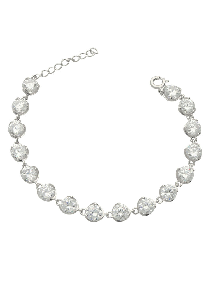 Pulseira em prata 925 com zircónia