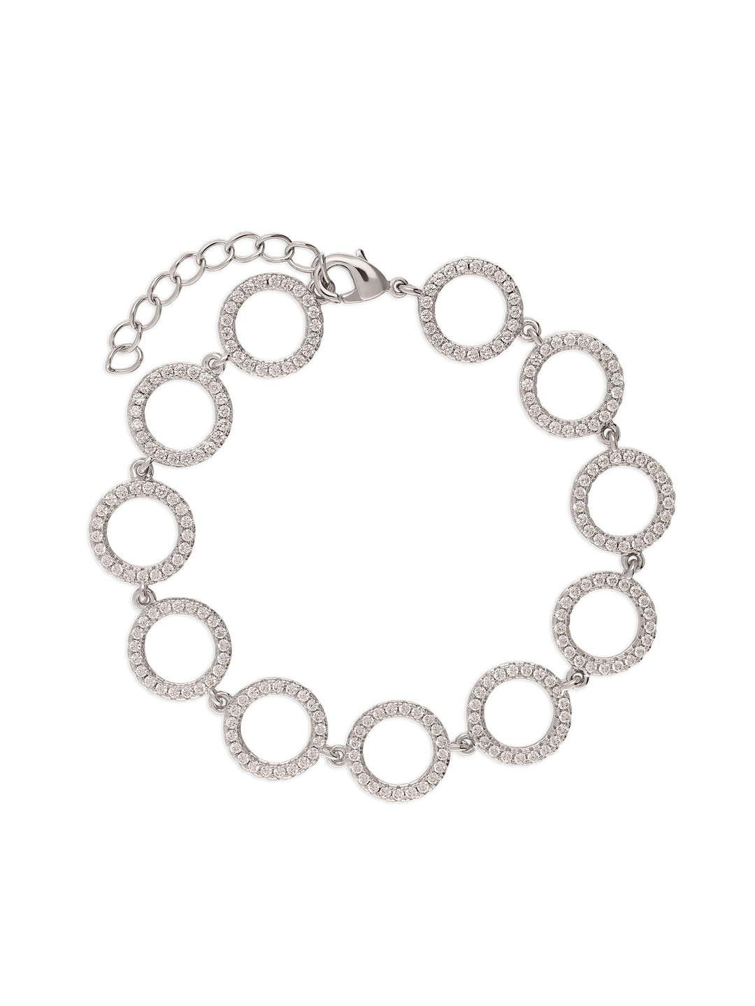 Pulseira em prata 925 com zircónia