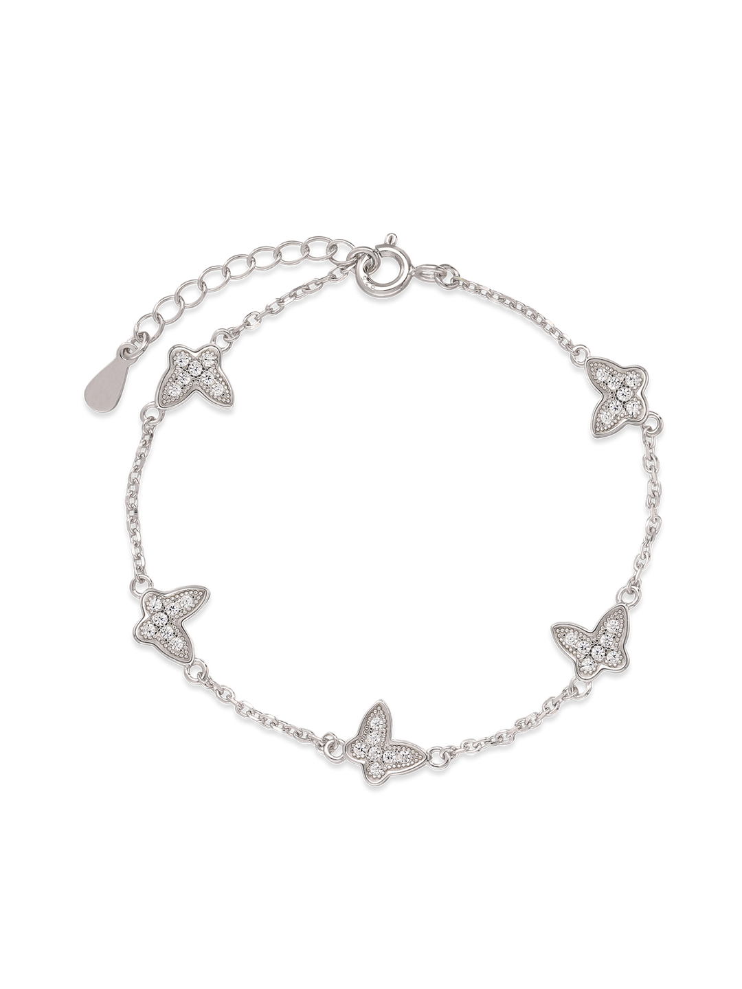 Pulseira delicada em prata 925 com zircónia
