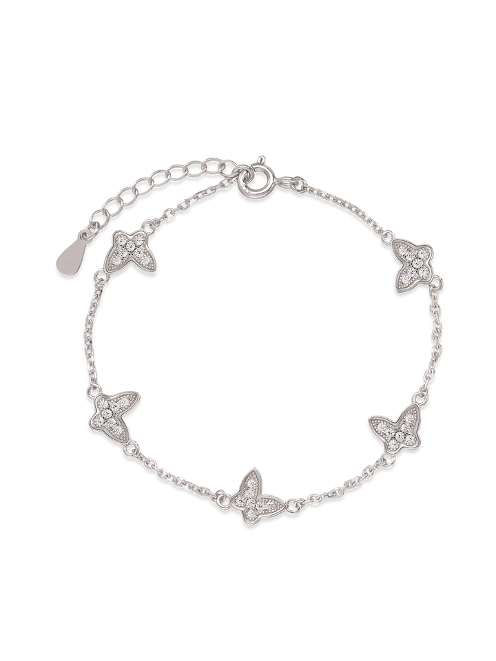 Pulseira delicada em prata 925 com zircónia