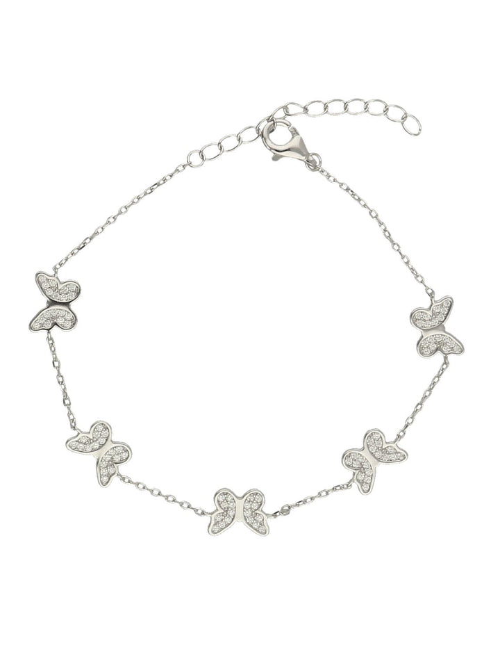 Pulseira delicada em prata 925 com zircónia
