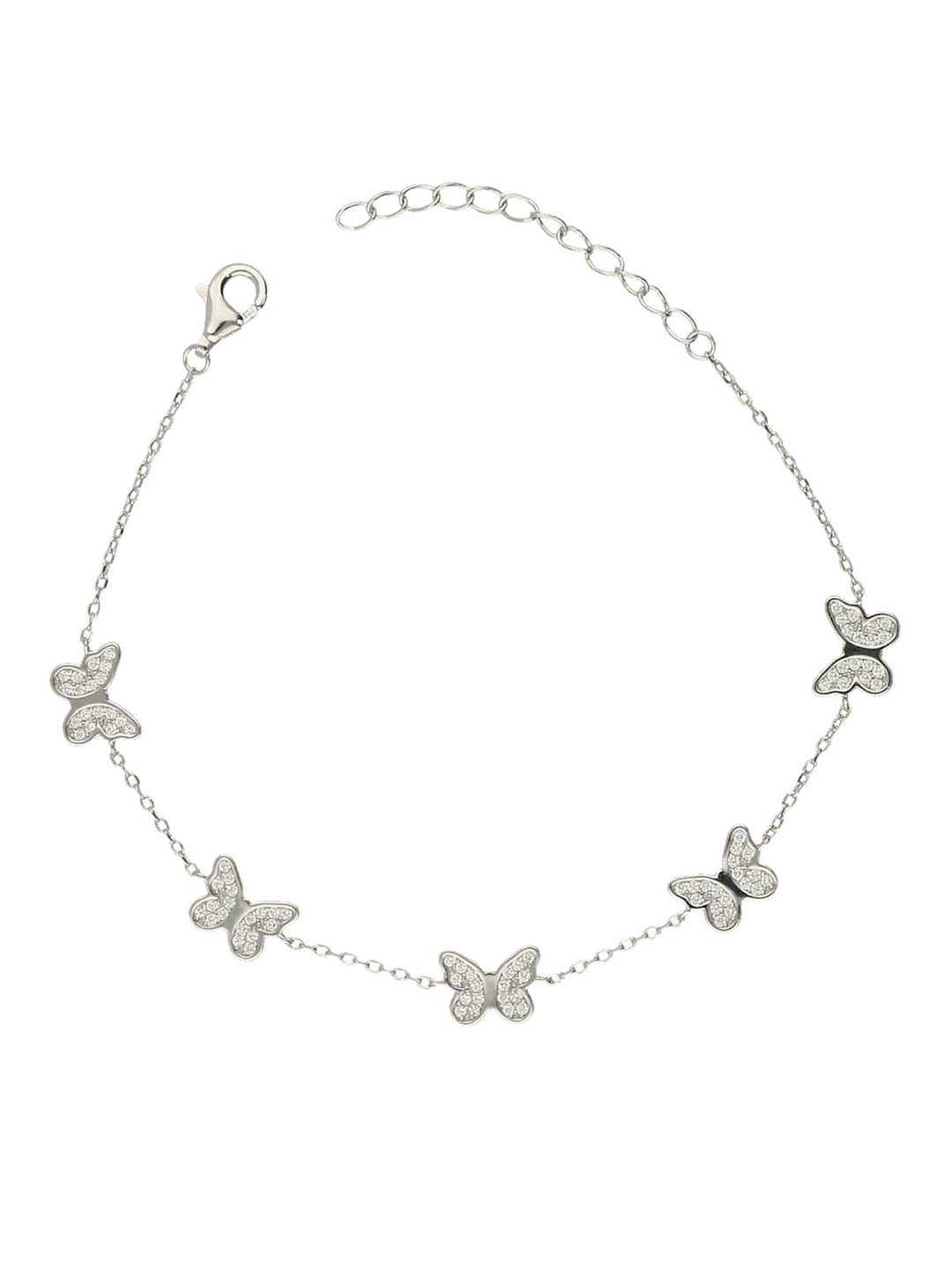Pulseira delicada em prata 925 com zircónia