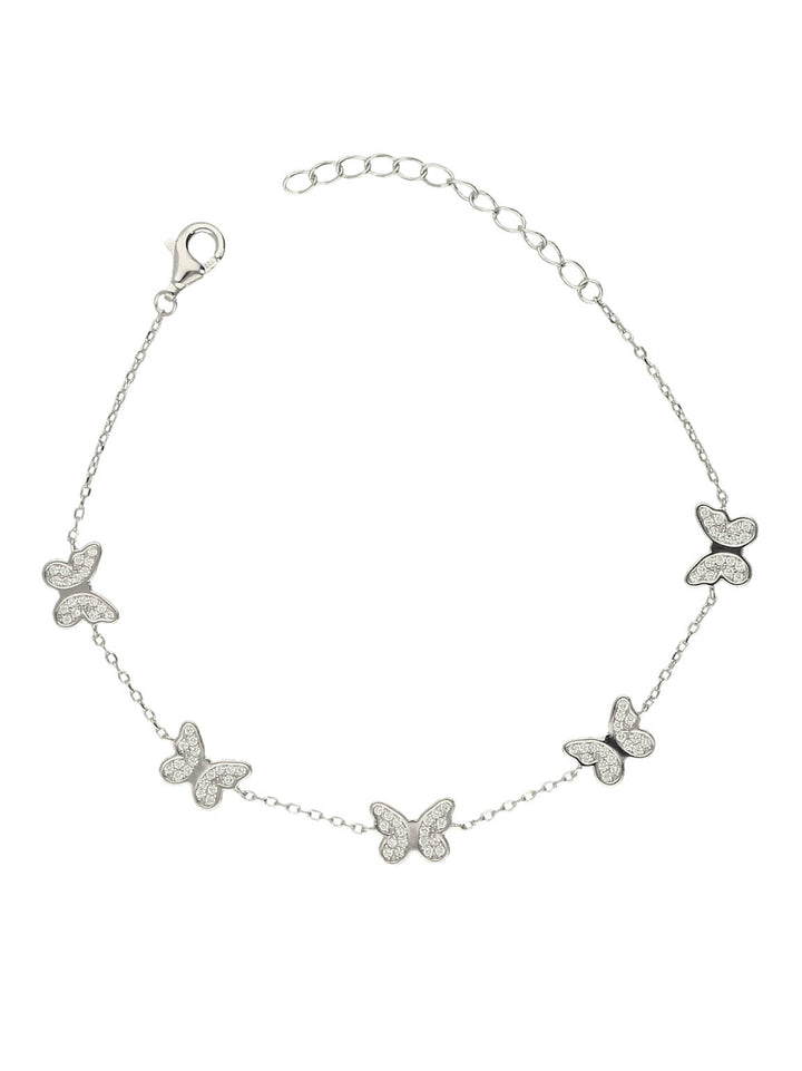 Pulseira delicada em prata 925 com zircónia