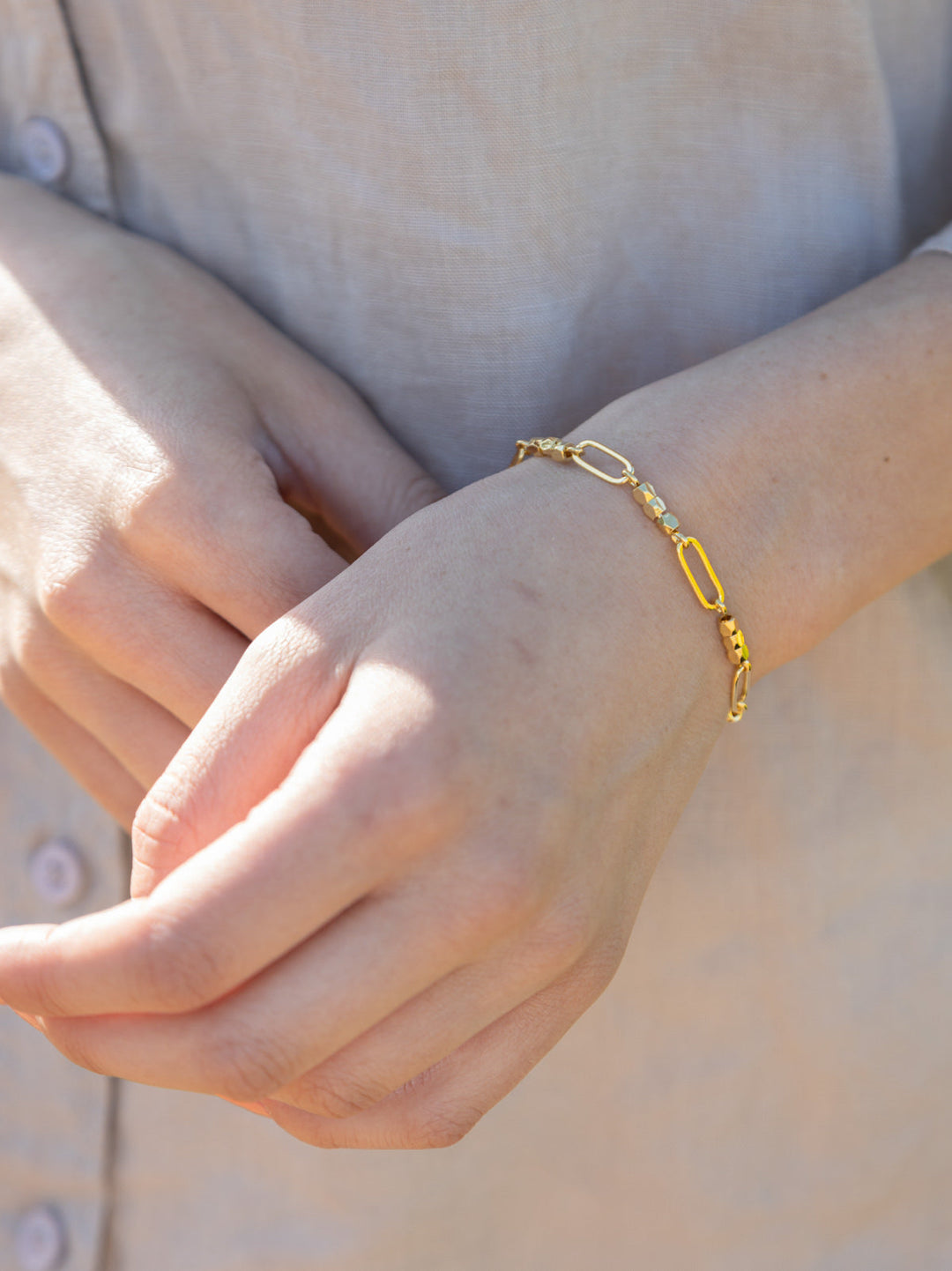 Pulseira banhada a ouro