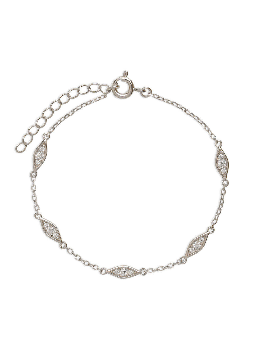 Pulseira delicada em prata 925 com zircónias