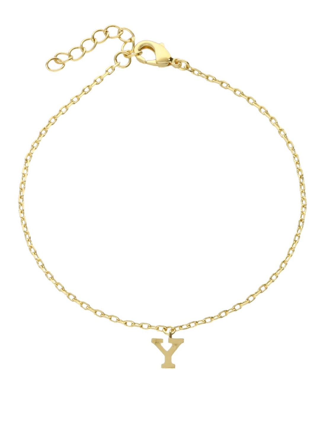 Pulseira delicada "Y" banhada a ouro