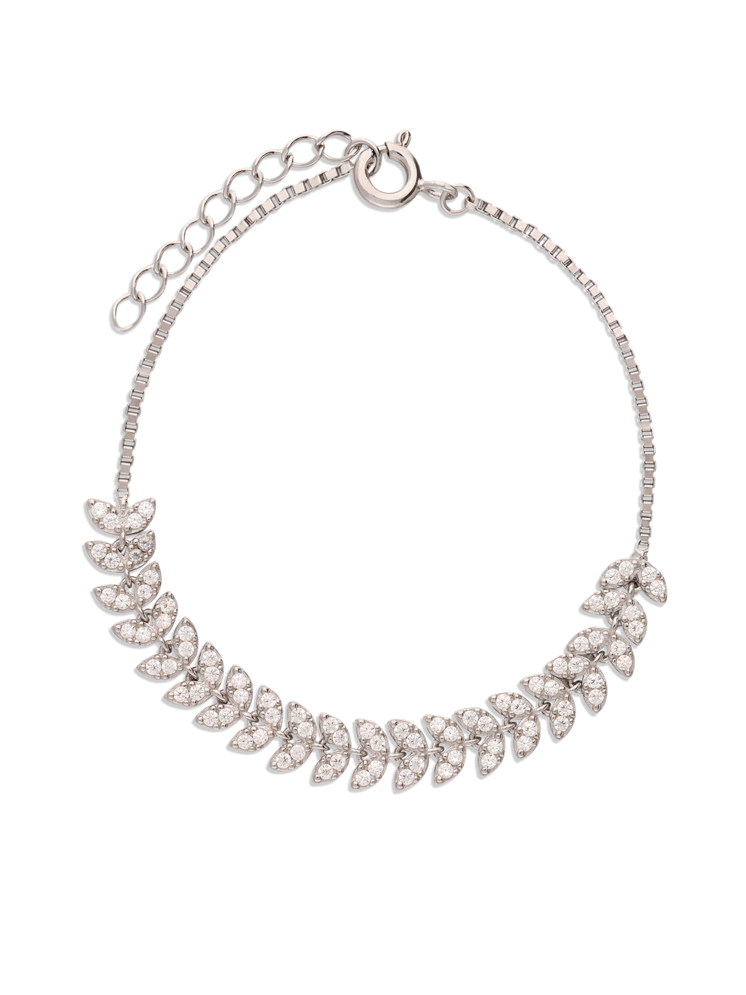 Pulseira delicada em prata 925 com zircónias