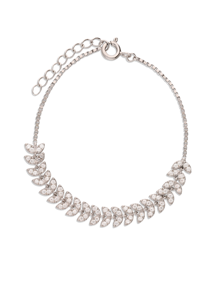 Pulseira delicada em prata 925 com zircónias