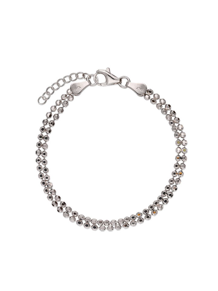 Pulseira delicada em prata 925 bolas