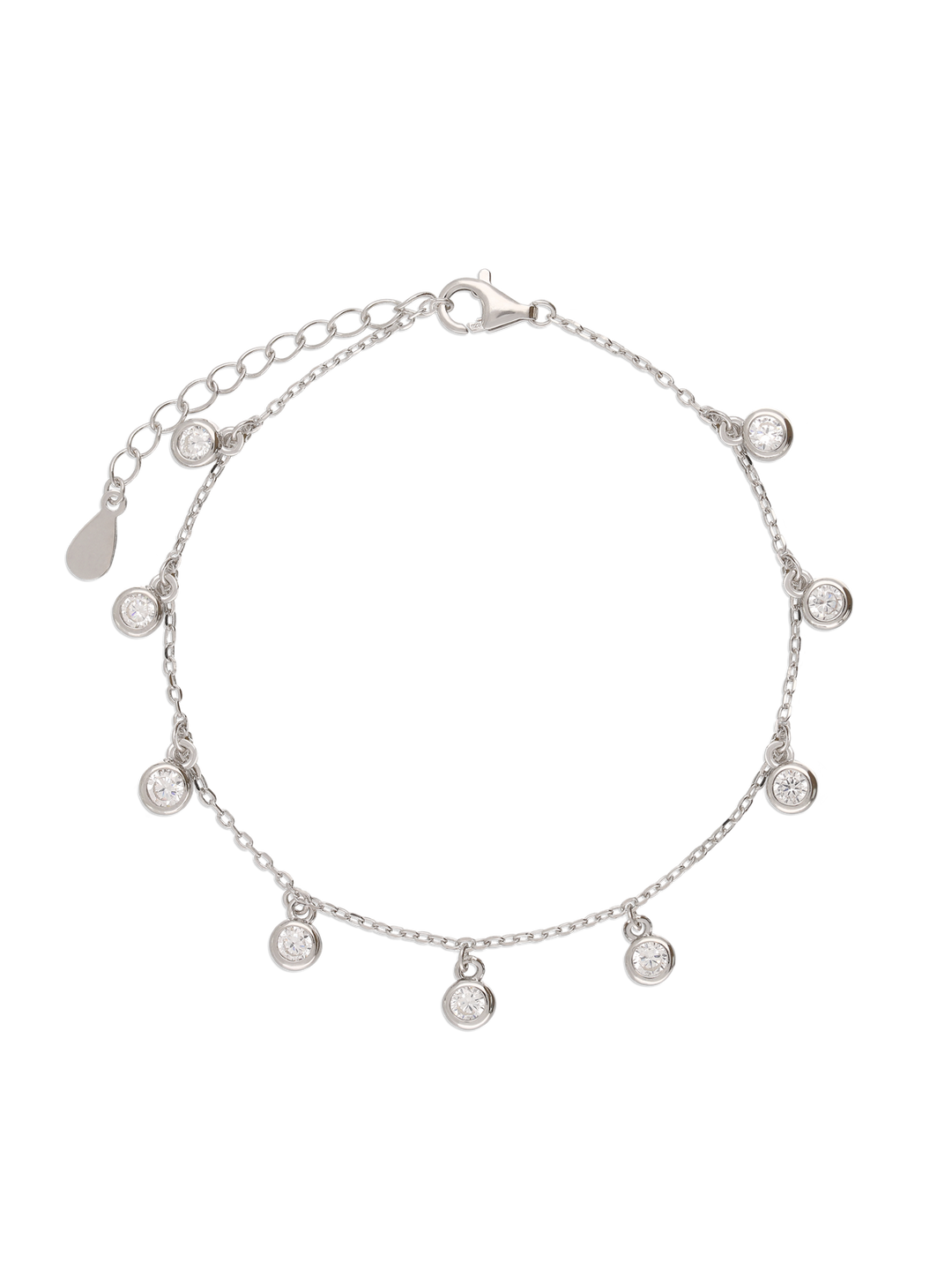 Pulseira em prata 925 com zircónia