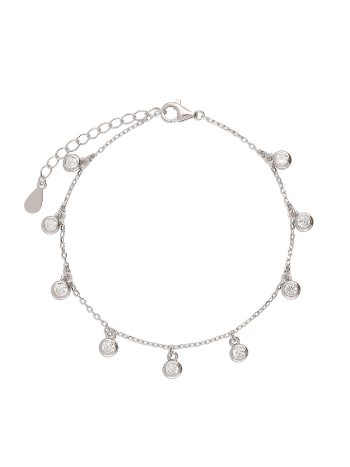 Pulseira em prata 925 com zircónia
