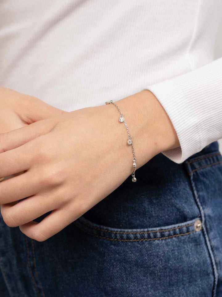 Pulseira em prata 925 com zircónia