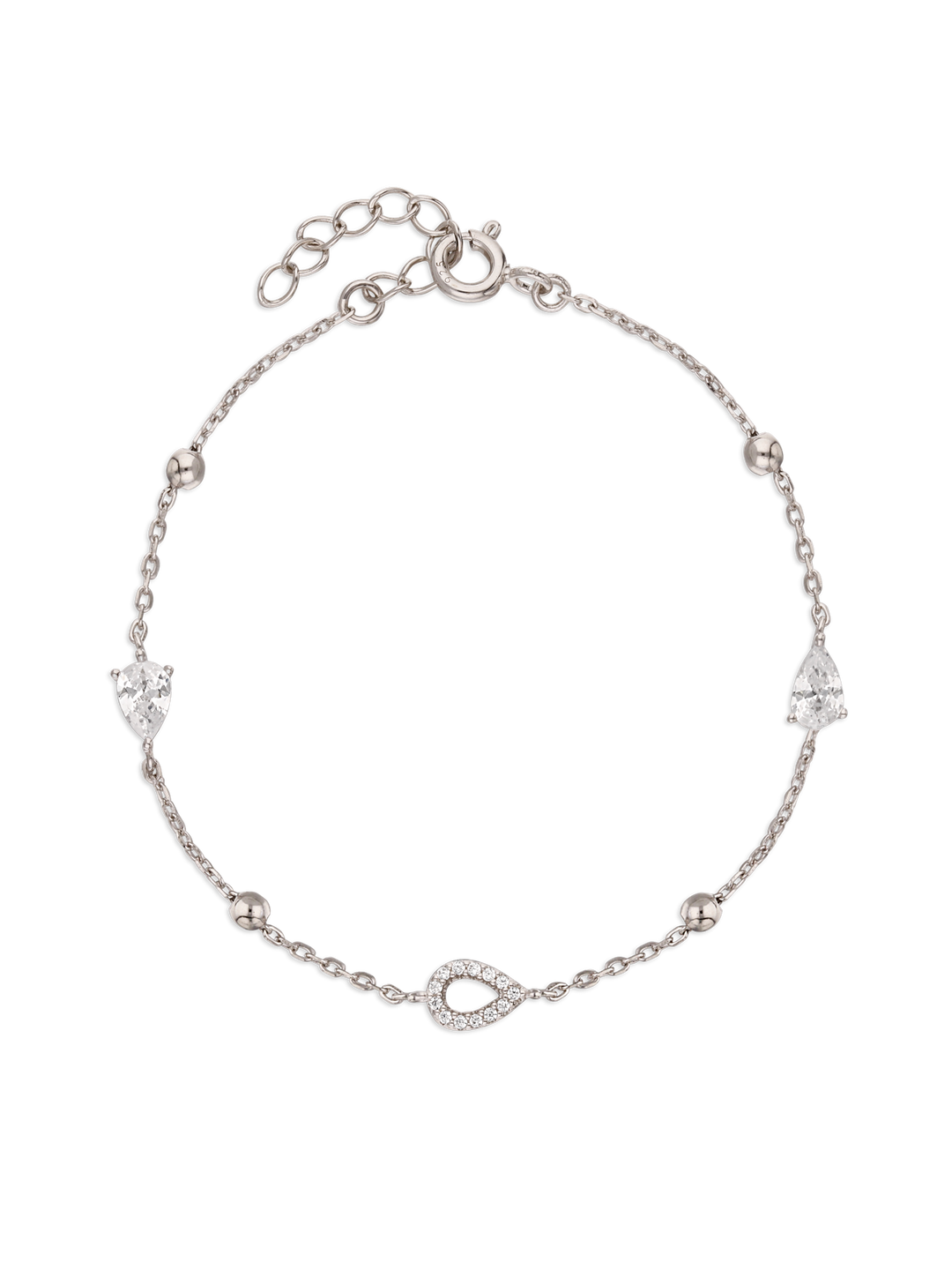Pulseira delicada em prata 925 com zircónia