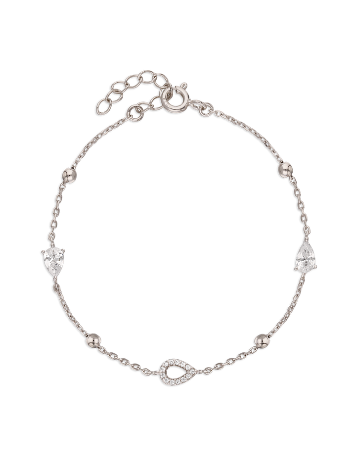 Pulseira delicada em prata 925 com zircónia