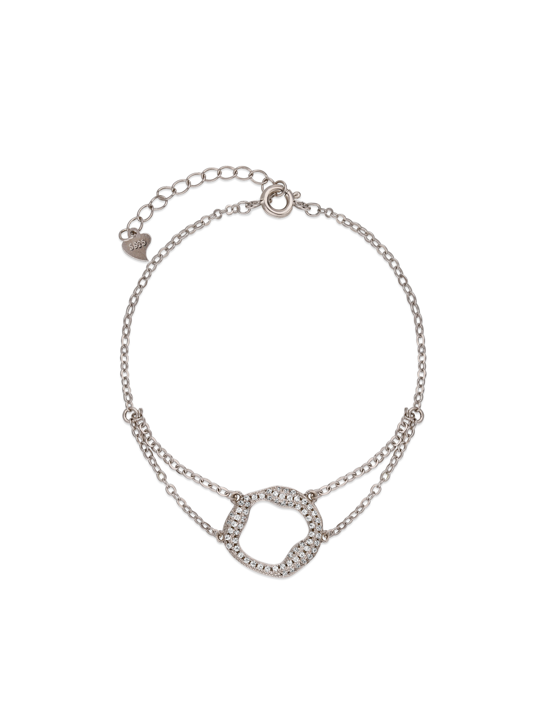 Pulseira delicada em prata 925 com zircônia