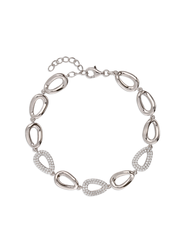 Pulseira em prata 925 com zircónia