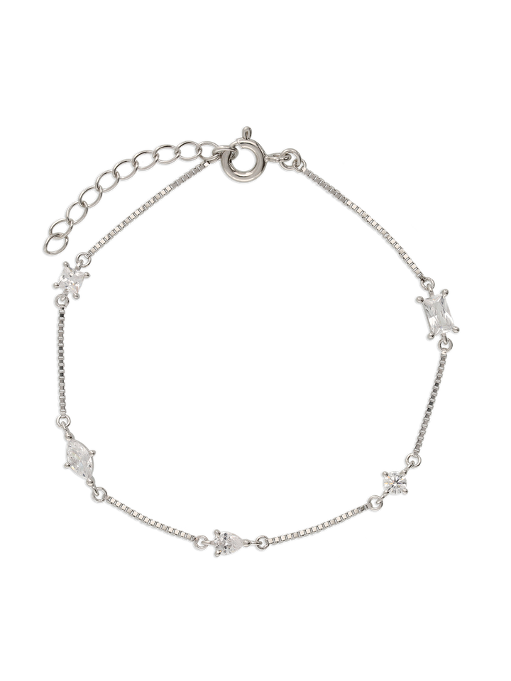 Pulseira em prata 925 com zircónias
