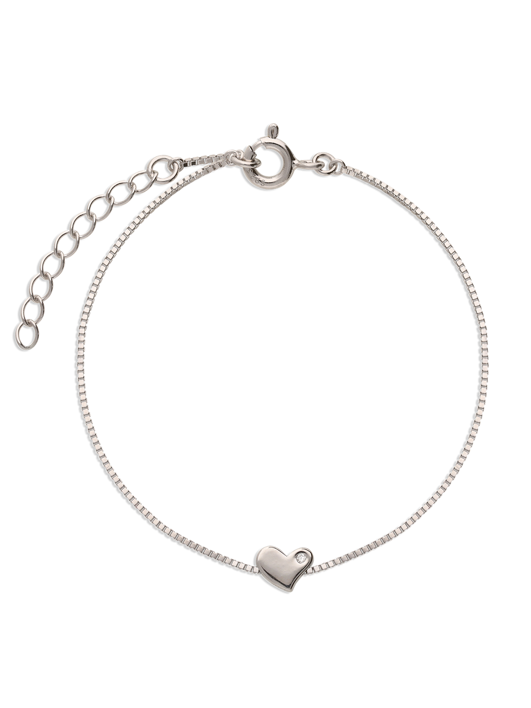 Pulseira delicada em prata 925 com zircónia