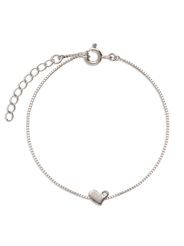 Pulseira delicada em prata 925 com zircónia