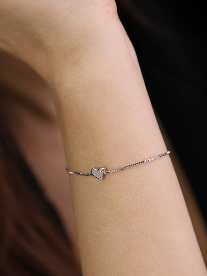 Pulseira delicada em prata 925 com zircónia