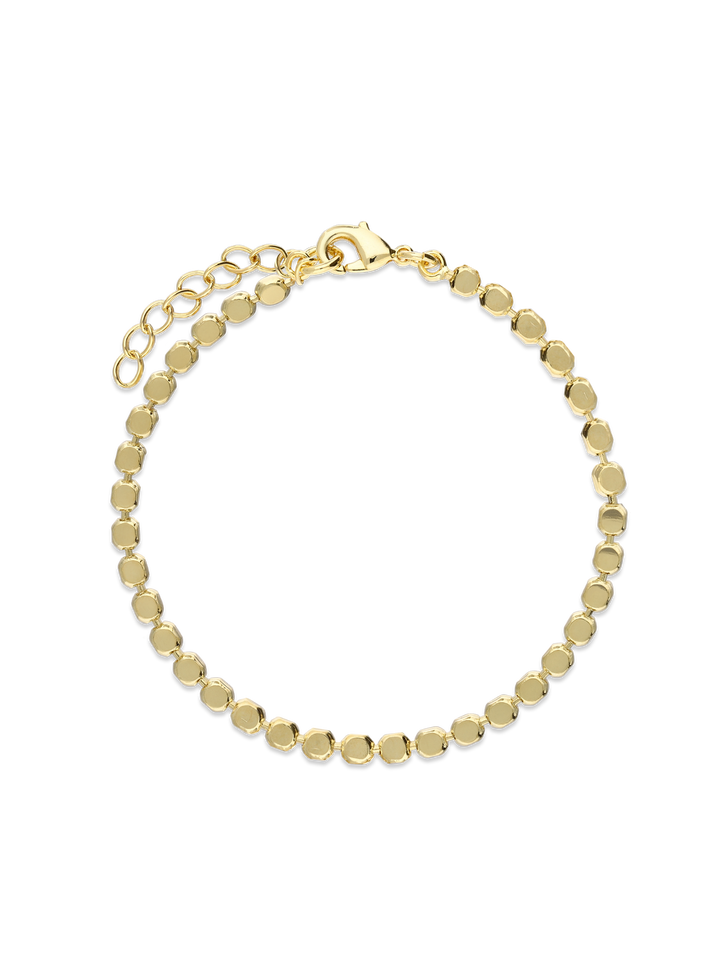 Pulseira de bolinhas banhada a ouro