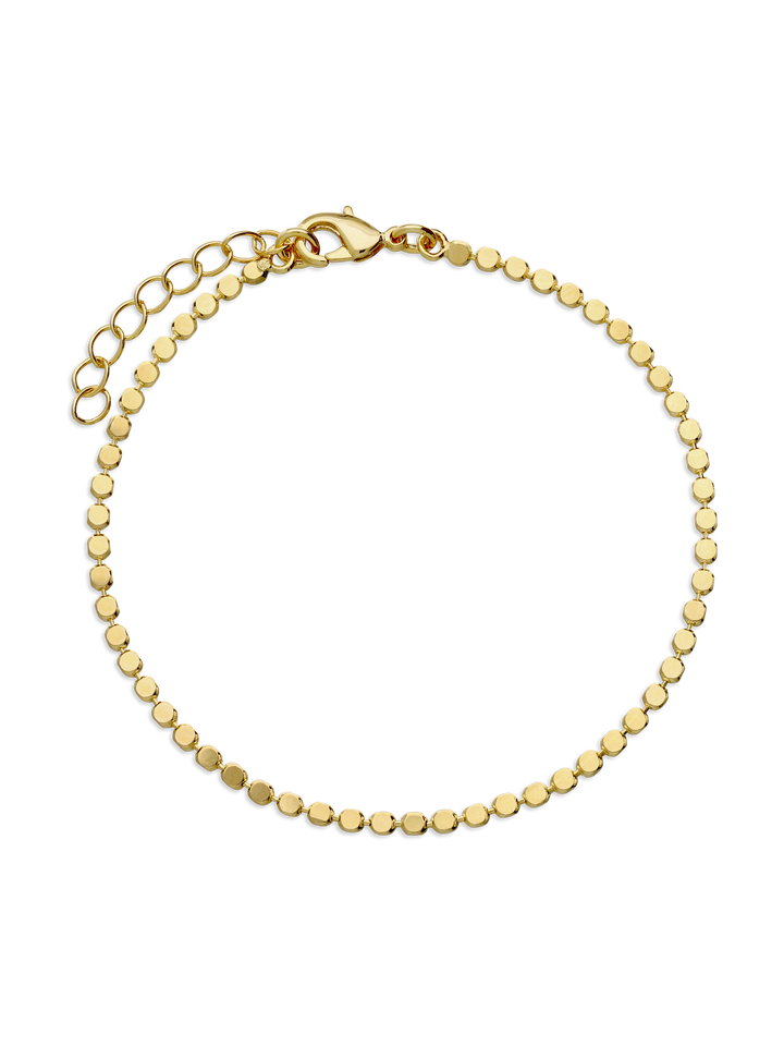 Pulseira de bolinhas banhada a ouro