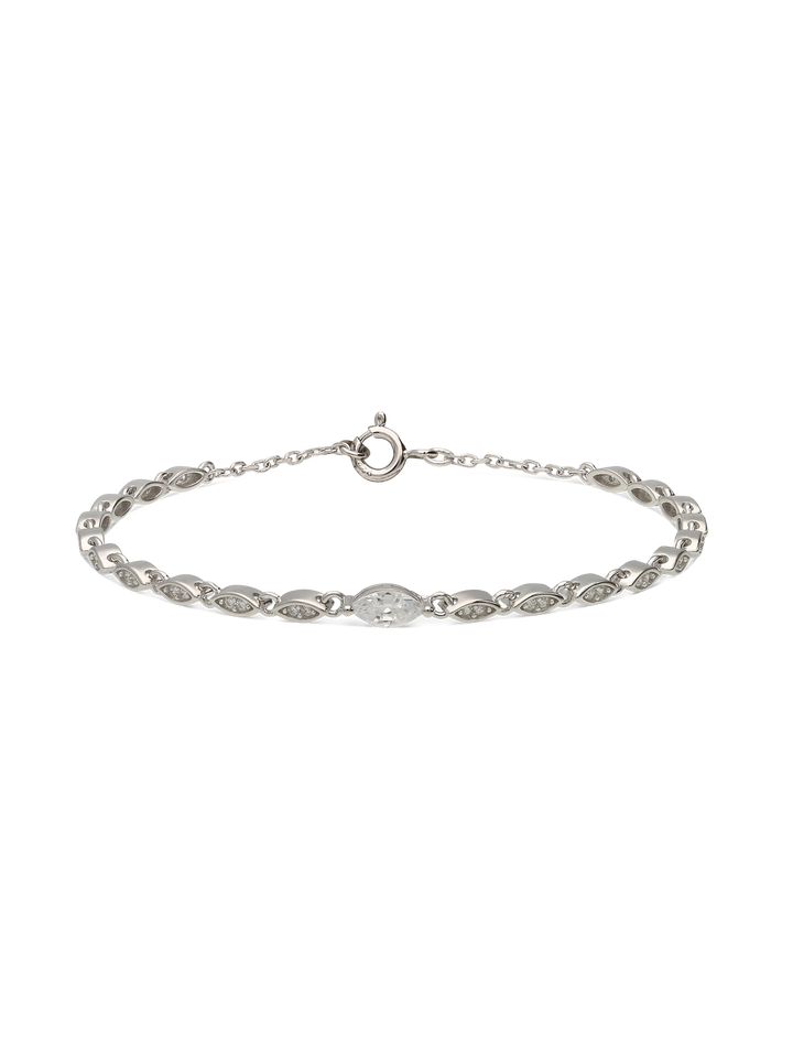 Pulseira em prata 925 com zircónia