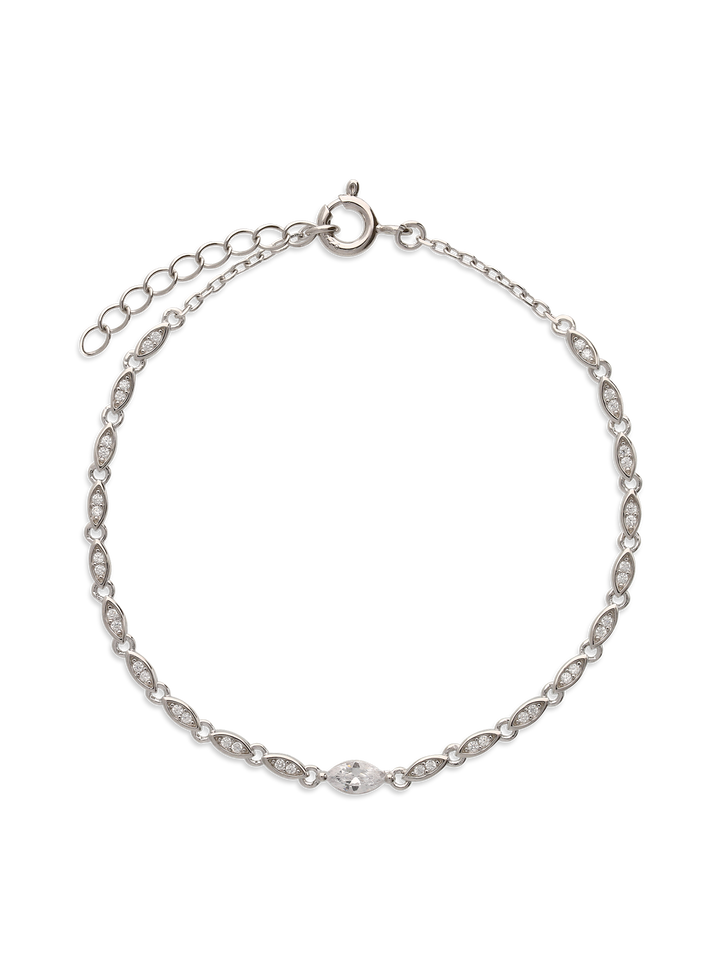 Pulseira em prata 925 com zircónia