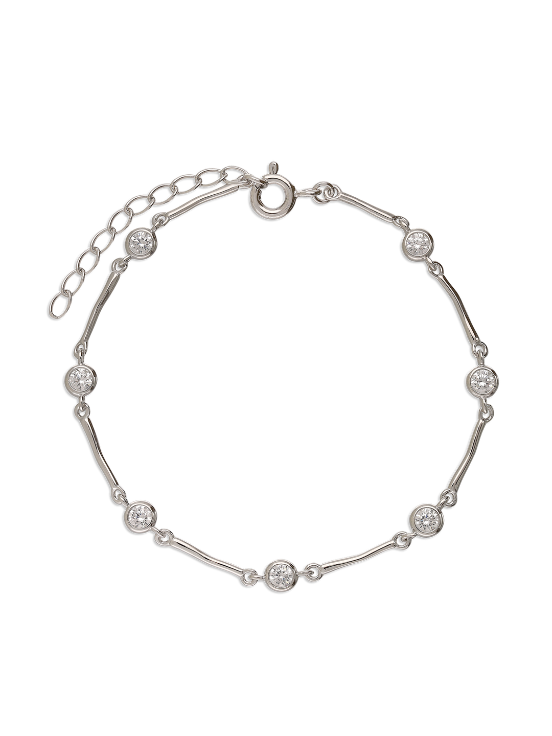 Pulseira em prata 925 com zircónia