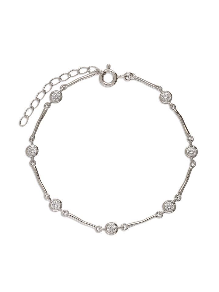 Pulseira em prata 925 com zircónia