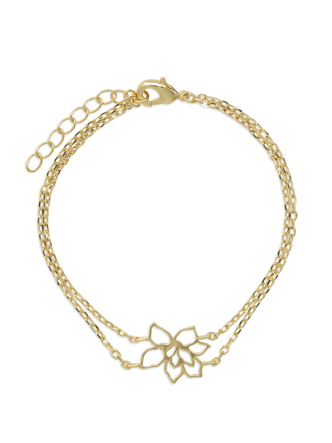 Pulseira delicada banhada a ouro