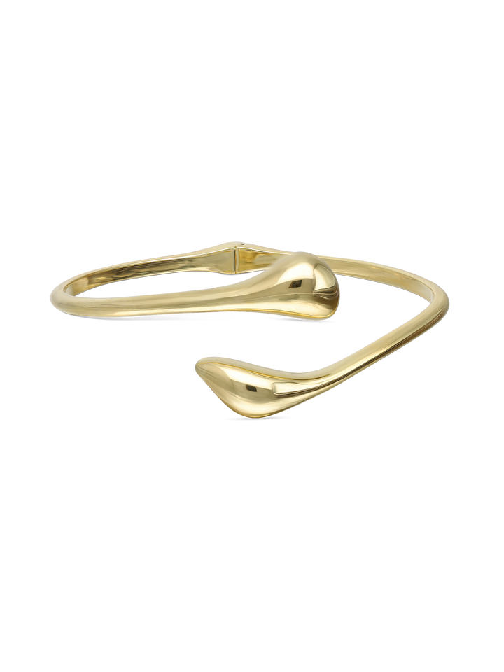 Pulseira rígida banhada a ouro