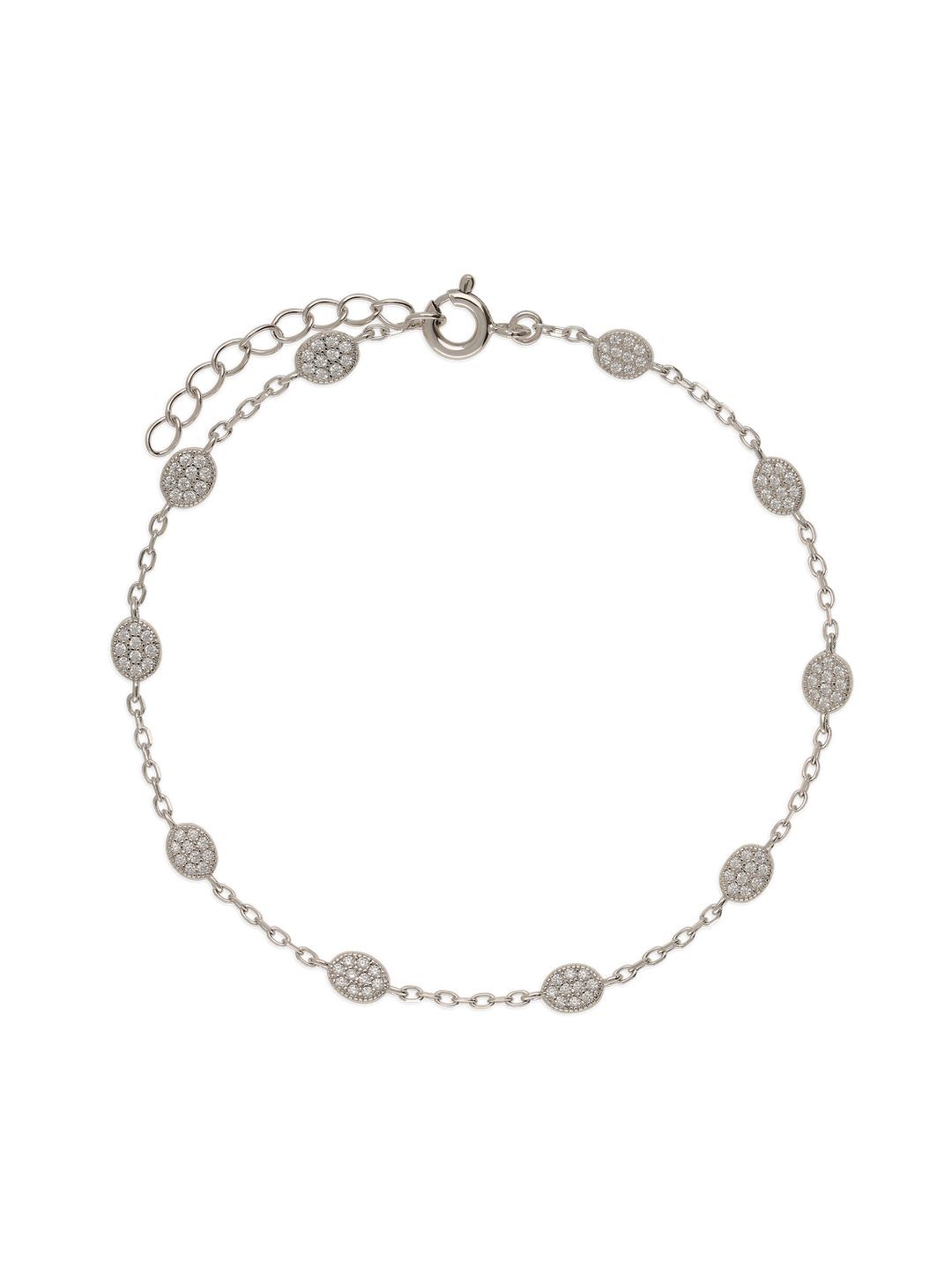 Pulseira delicada em prata 925 com zircónia