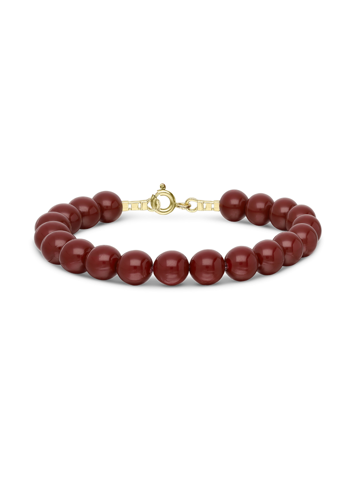 Pulseira de pedra, Banhado a Ouro, Jadeíte de cultivo